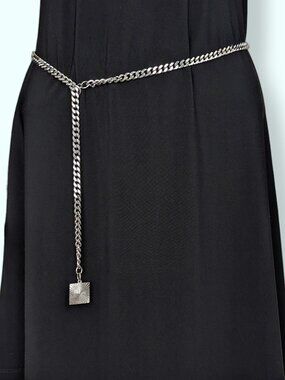 (2/$20) V. Cuban Chain Adjustable Metal Belt